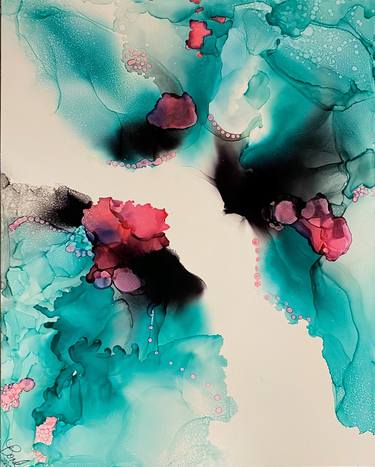 Original Abstract Expressionism Water Paintings by Rebecca Bond