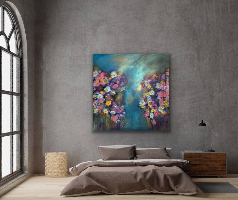 Original Abstract Floral Painting by Rebecca Bond