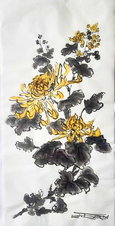 Print of Figurative Floral Drawings by Nina Butieva