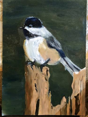Sparrow , Oil painting thumb