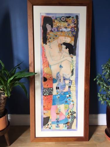 Klimt inspired Three ages of woman on silk thumb