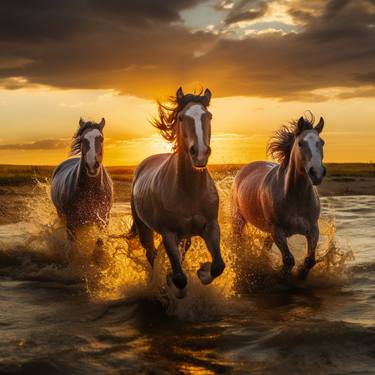 Original Abstract Horse Digital by Fernando Silva