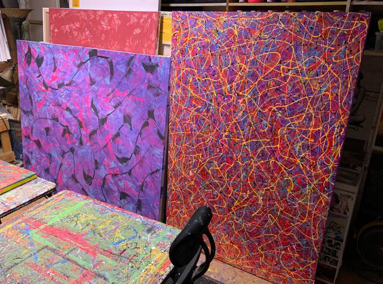 Original Abstract Expressionism Abstract Painting by Philip Leister