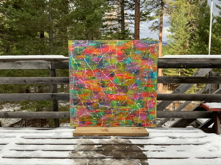 Original Abstract Expressionism Abstract Painting by Philip Leister