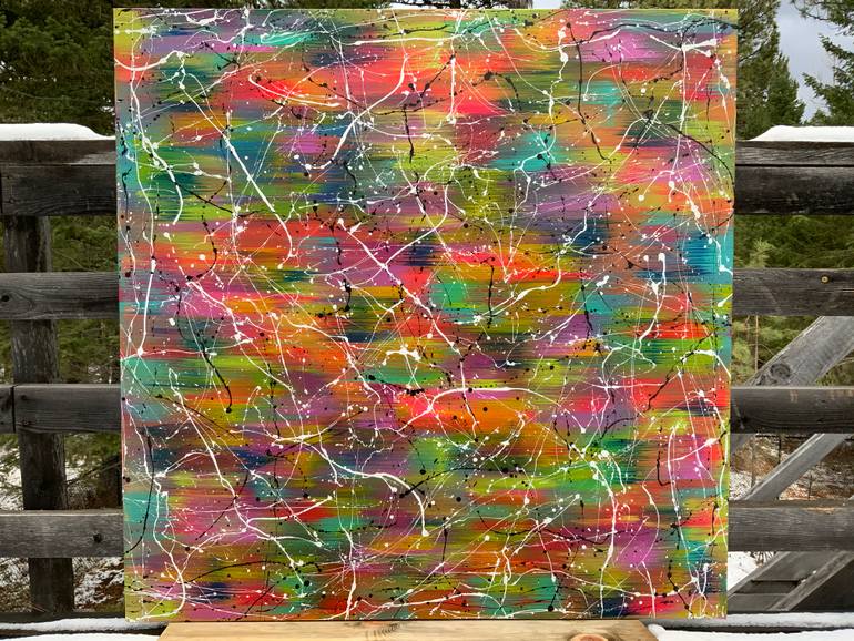 Original Abstract Expressionism Abstract Painting by Philip Leister