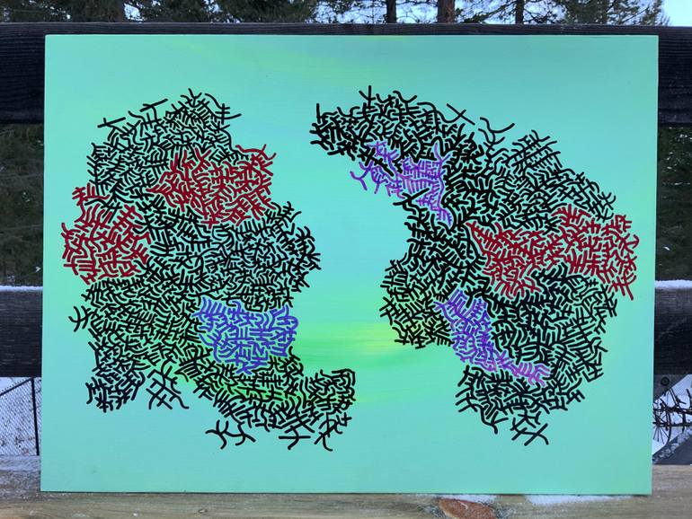 Original Abstract Expressionism Abstract Drawing by Philip Leister