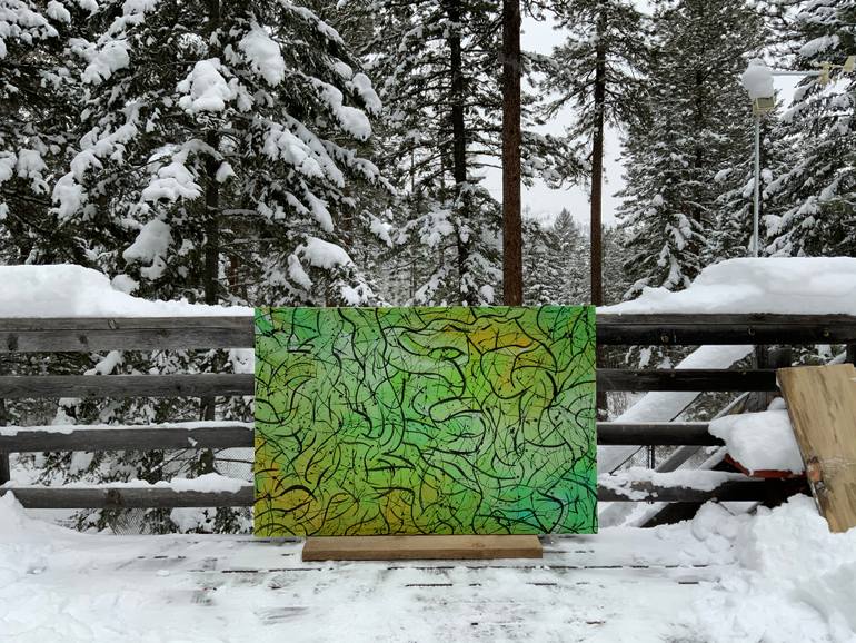 Original Abstract Expressionism Abstract Painting by Philip Leister