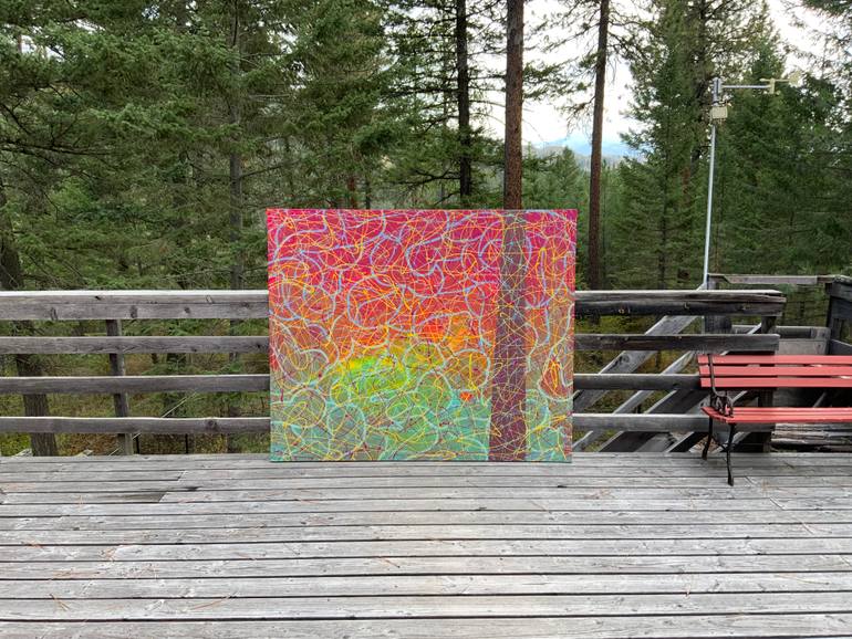 Original Abstract Expressionism Abstract Painting by Philip Leister