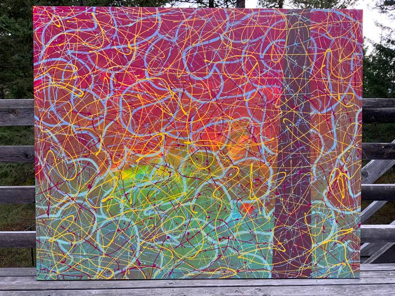 Original Abstract Expressionism Abstract Painting by Philip Leister