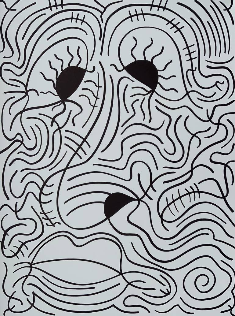 Smoochie Boochies Drawing by Philip Leister | Saatchi Art