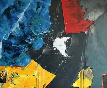 Original Abstract Expressionism Abstract Painting by Nerius  Vaitkus