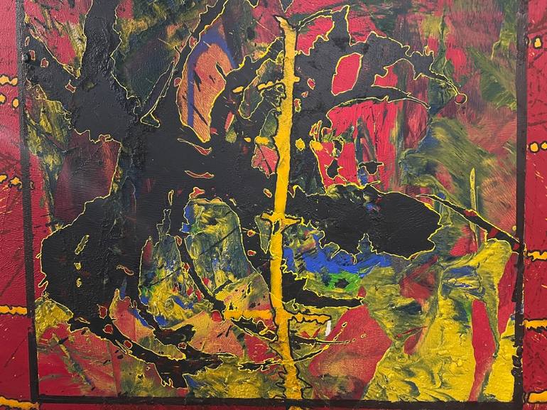 Original Symbolism Abstract Painting by Nerius  Vaitkus