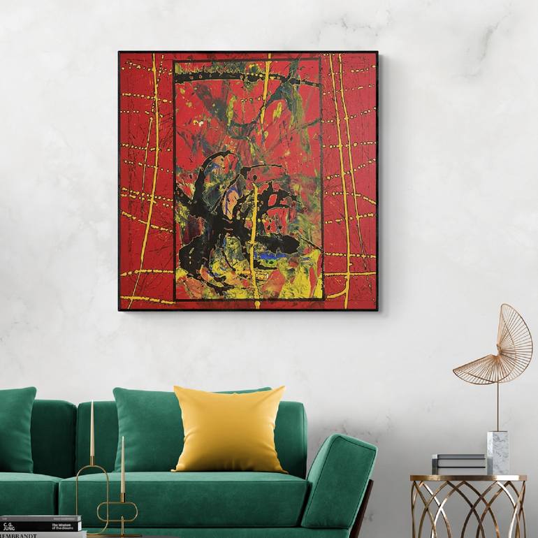 Original Symbolism Abstract Painting by Nerius  Vaitkus