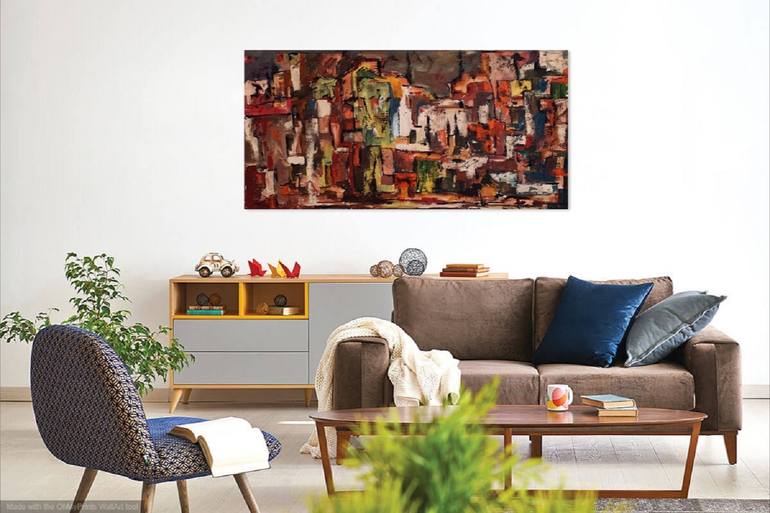 Original Modernism Abstract Painting by Nerius  Vaitkus