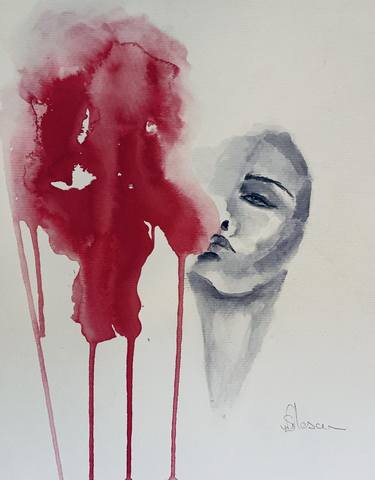 Print of Abstract Portrait Paintings by Simona Nitescu