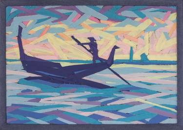 Print of Boat Paintings by Alexandrina Maftei
