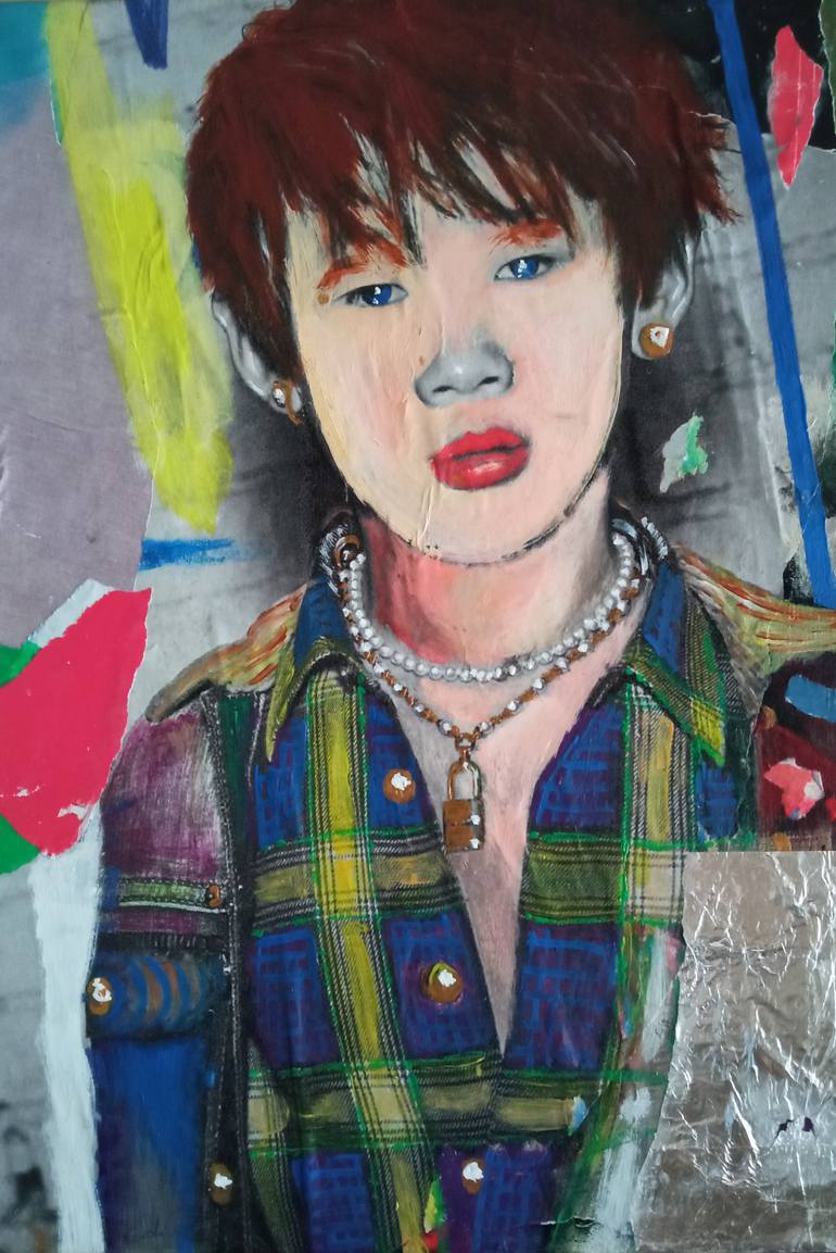 Original Street Art Children Painting by Scala Roberto