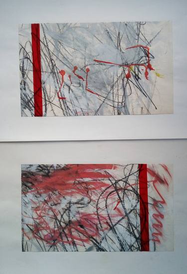 Original Abstract Expressionism Abstract Drawings by Scala Roberto