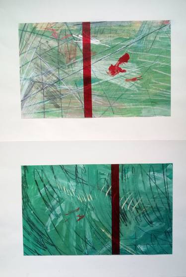 Original Abstract Expressionism Abstract Drawings by Scala Roberto