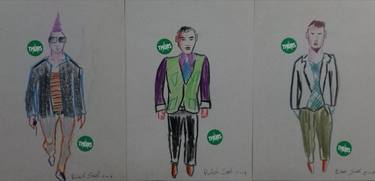 Original Documentary Fashion Drawings by Scala Roberto