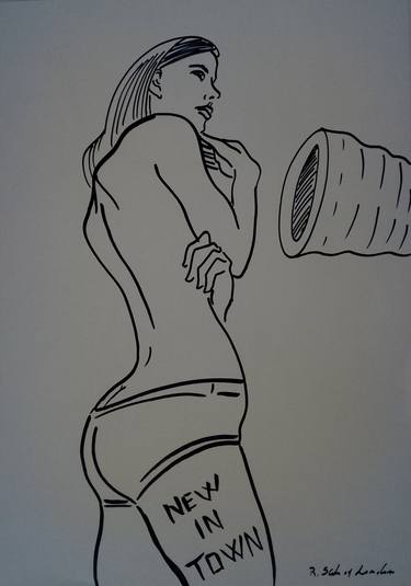 Print of Pop Art Erotic Drawings by Scala Roberto