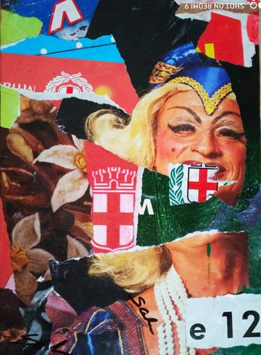 Original Dada Celebrity Collage by Scala Roberto