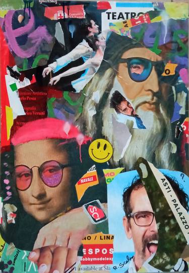 Original Street Art Celebrity Collage by Scala Roberto