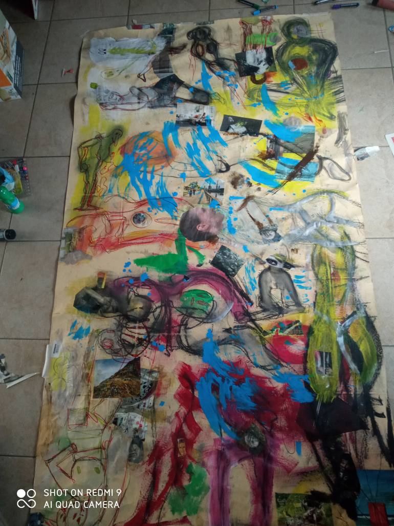 Original Abstract Expressionism Abstract Painting by Scala Roberto