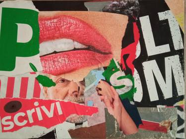 Original Street Art Political Collage by Scala Roberto