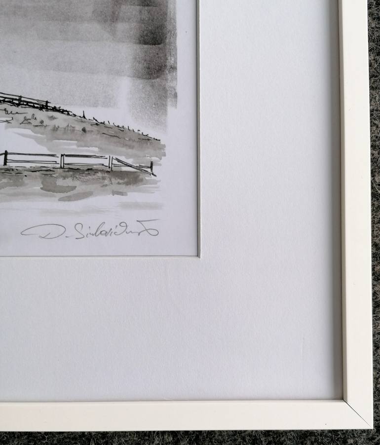 Original Surrealism Landscape Drawing by Deividas Sinkevicius