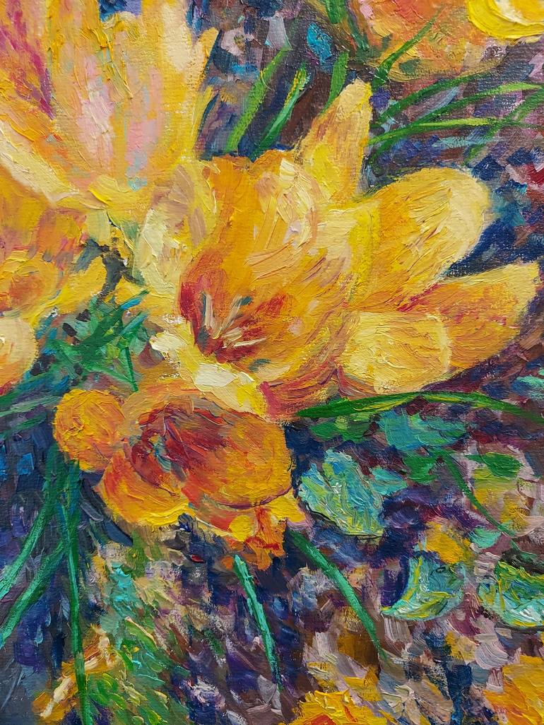 Original Impressionism Floral Painting by Ekaterina Orlova