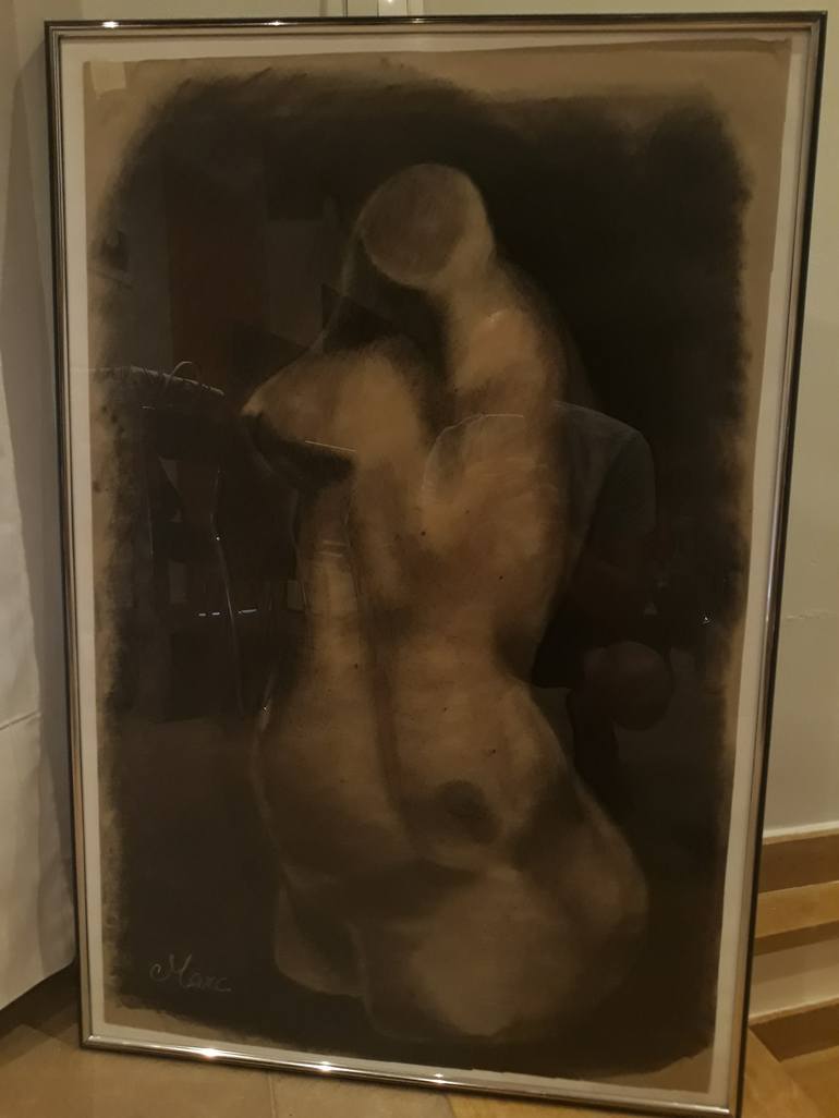Original Fine Art Nude Drawing by Marc Ocaña Escudé