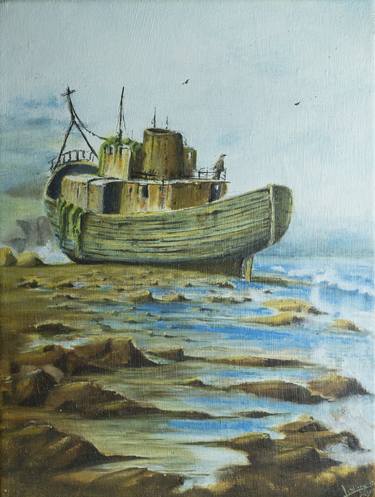 Print of Ship Paintings by Leonardo Calcagno