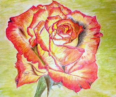 Original Fine Art Floral Painting by Vijaya Madhu