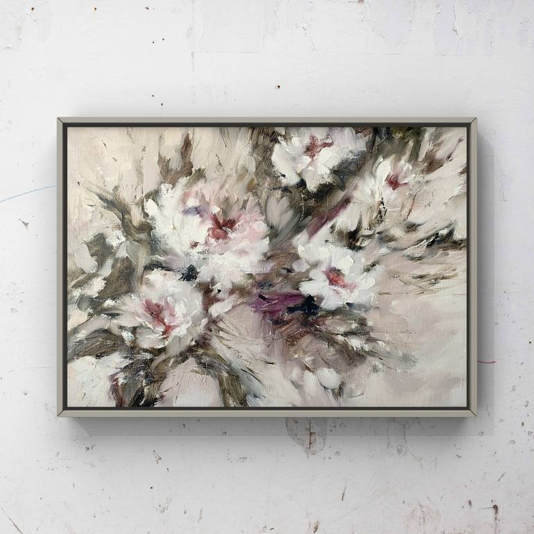 Original Abstract Expressionism Floral Painting by Iraida Smirnova