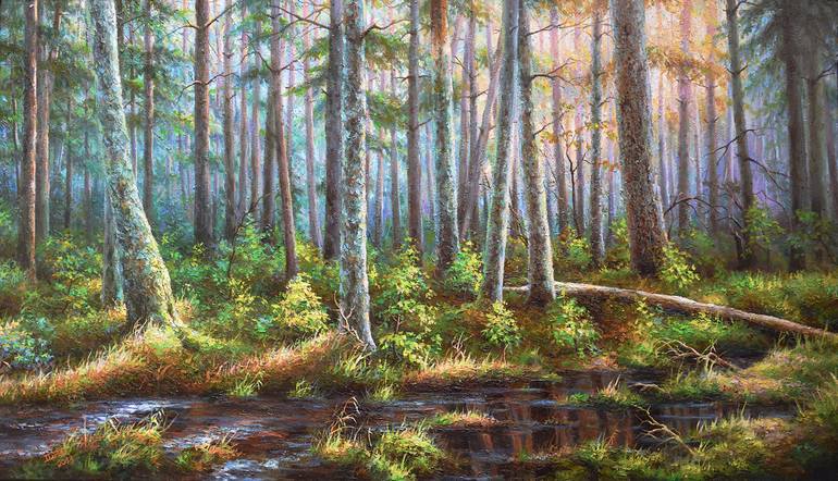 FOREST MAGIC Painting by Alexandr Iljuscenko | Saatchi Art