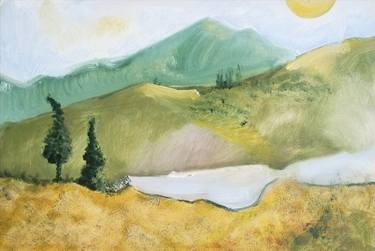 Print of Impressionism Landscape Paintings by Mariam Supatashvili
