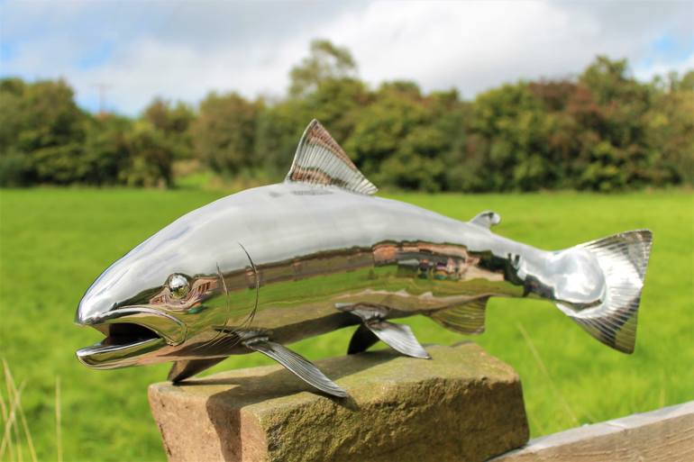 Original Modern Fish Sculpture by Tim Roper