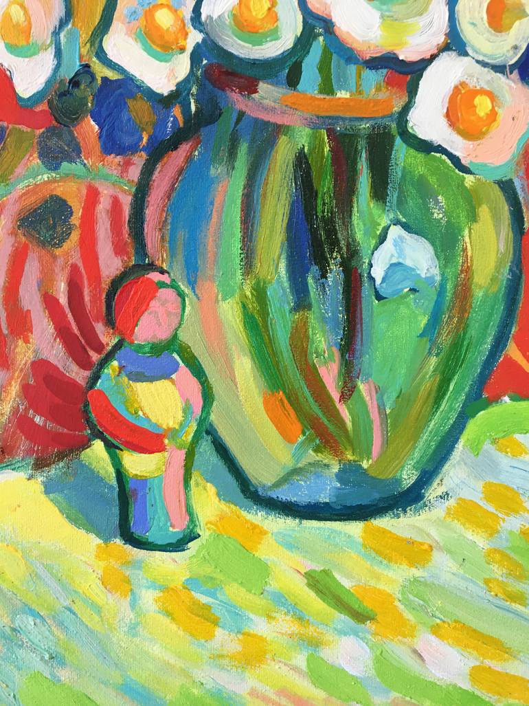 Original Expressionism Floral Painting by Serhii Silchenko