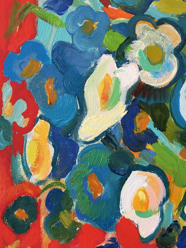 Original Expressionism Floral Painting by Serhii Silchenko
