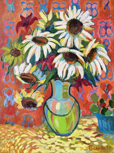 Original Expressionism Still Life Painting by Serhii Silchenko