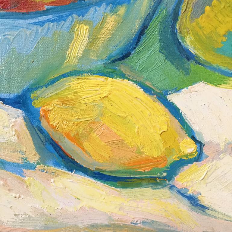 Original Abstract Expressionism Still Life Painting by Serhii Silchenko
