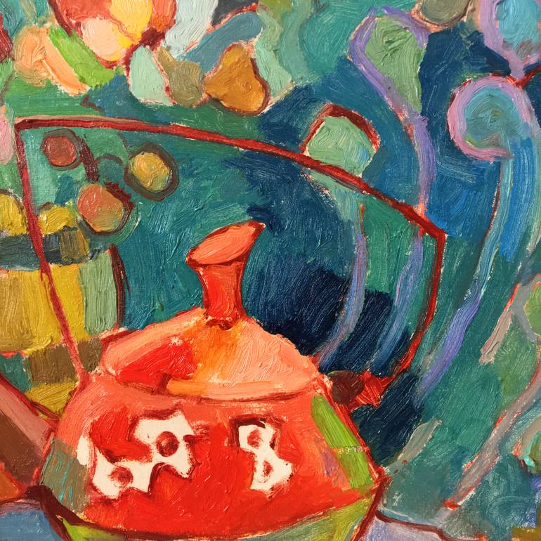 Original Abstract Expressionism Still Life Painting by Serhii Silchenko