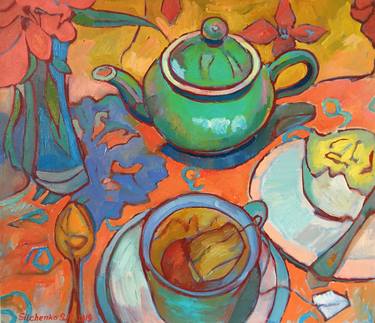 Print of Abstract Expressionism Food & Drink Paintings by Serhii Silchenko