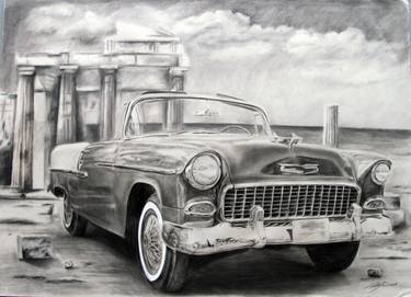1956 chevy belair in front of ruins thumb