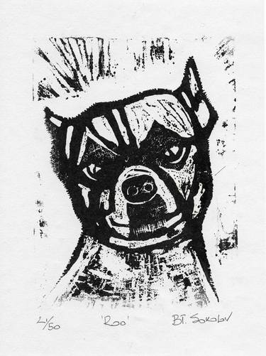 Original Figurative Dogs Printmaking by Ben Falconer