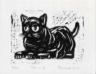 Original Cats Printmaking by Ben Falconer
