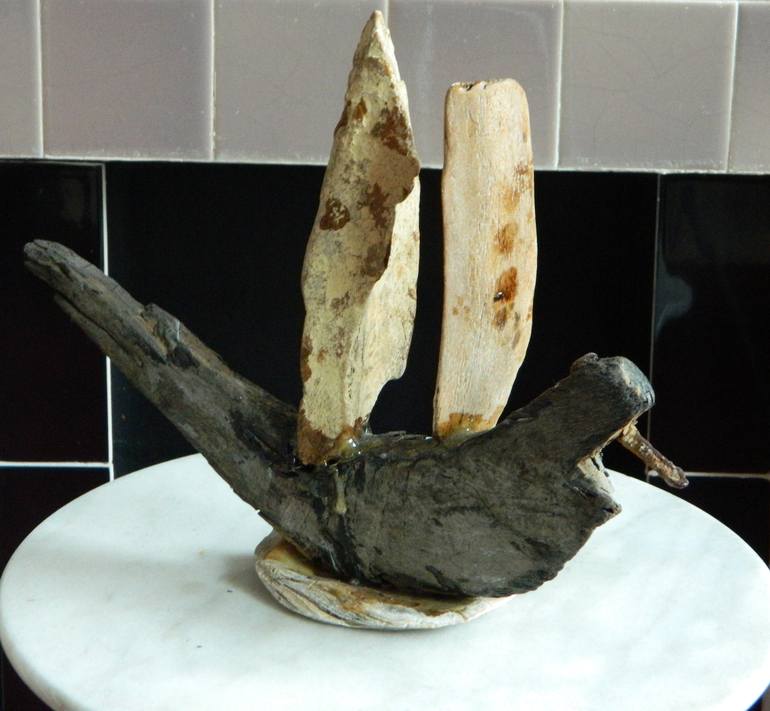 Original Abstract Sailboat Sculpture by Ben Falconer