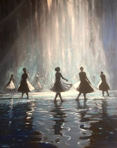 Original Impressionism Women Painting by Tamas Stonawski