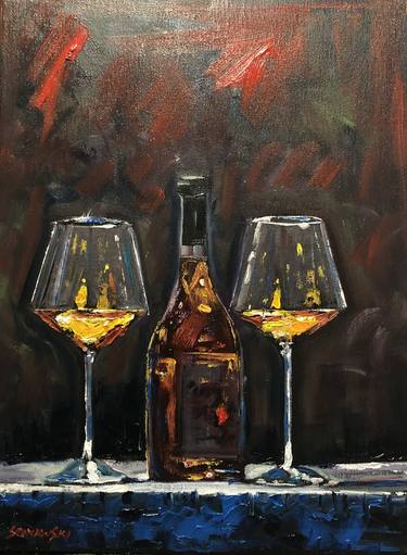 Original Expressionism Still Life Painting by Tamas Stonawski